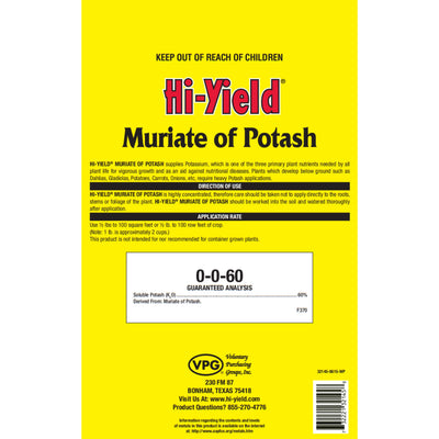 Hi-Yield (32145) Muriate of Potash 0-0-60 (4 lbs.)
