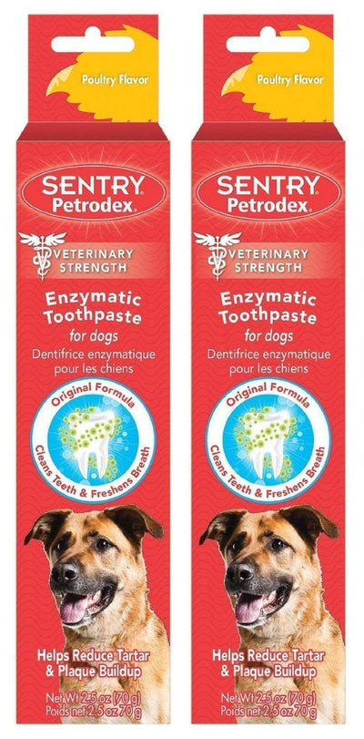 Petrodex Enzymatic Toothpaste for Dogs - Poultry Flavor, 2.5-Ounce, 2 Pack