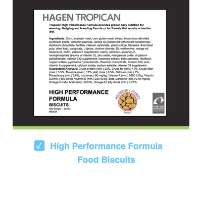 HARI Tropican Bird Food, Hagen Parrot Food Biscuits with Vitamins & Minerals ...