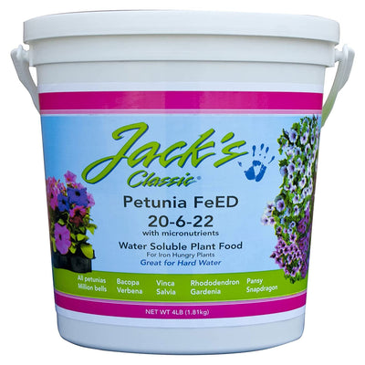 Jack's Classic 20-6-22 Petunia FeED Water Soluble Low Phosphorous Iron Booste...
