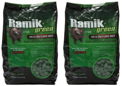 (2 Pack) Neogen Rodenticide Ramik Mouse and Rat Nuggets Pouch (4 Pounds Per P...