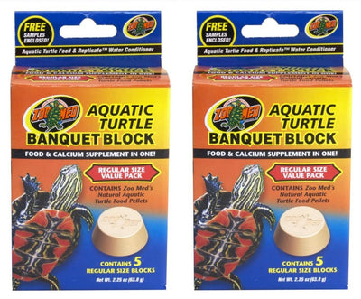 Zoo Med 2 Pack of Aquatic Turtle Banquet Block Value Packs, Regular Size, 10 ...