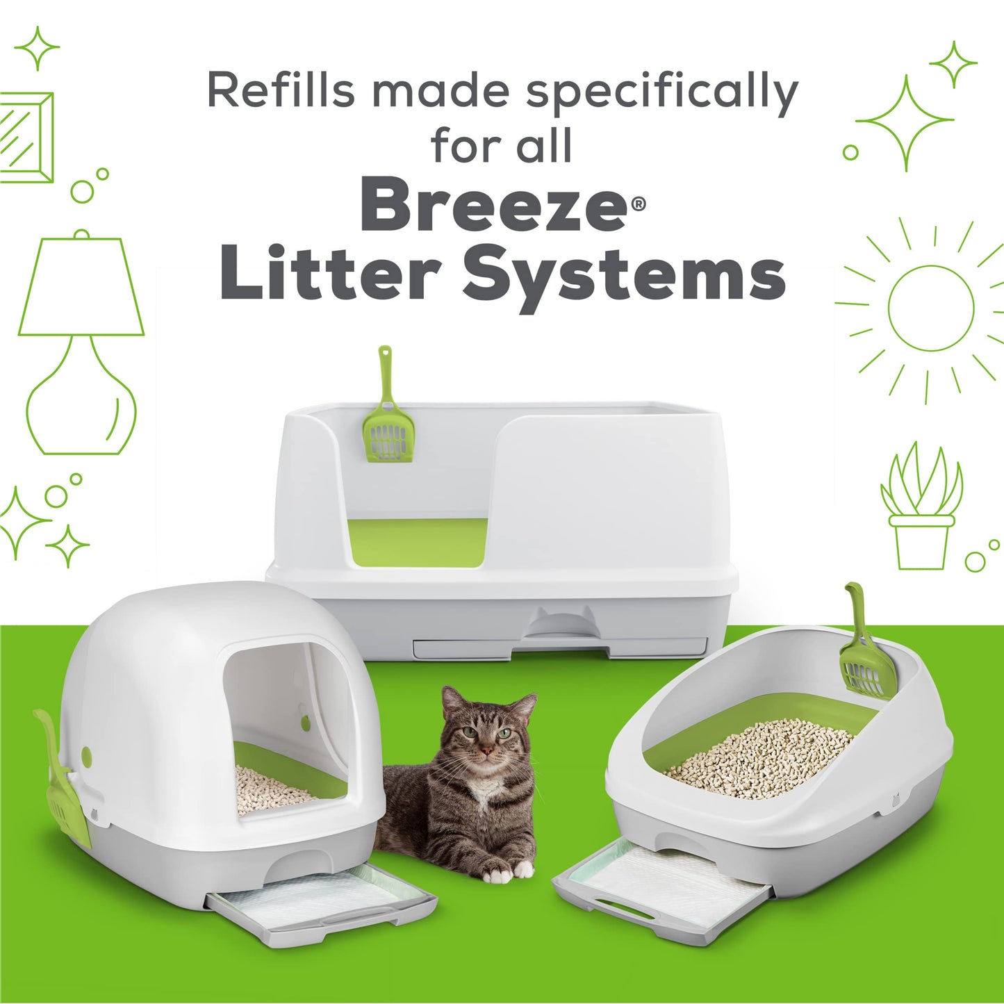 Tidy Cats Breeze Litter Pellets Refill Pouch, Made for Multiple Cats, Anti-Tr...