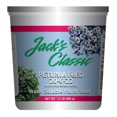 Jacks Classic Water Soluble Petunia Feed 20-6-22, 10lbs