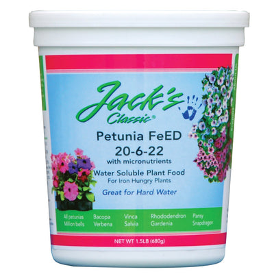 Jack's Classic Petunia Feed 20-6-22 Water Soluble Plant Food, 1.5lb