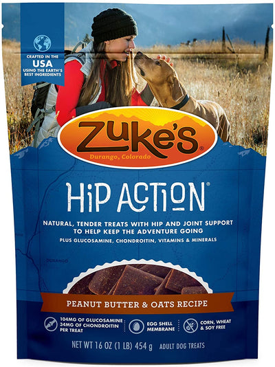 Zukes Hip Action Natural Dog Treats, 1 lb.