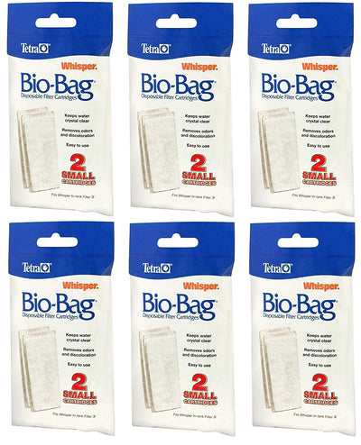 Tetra Whisper Assembled Bio-Bag Filter Cartridges Small - 12 Total Filters (6...