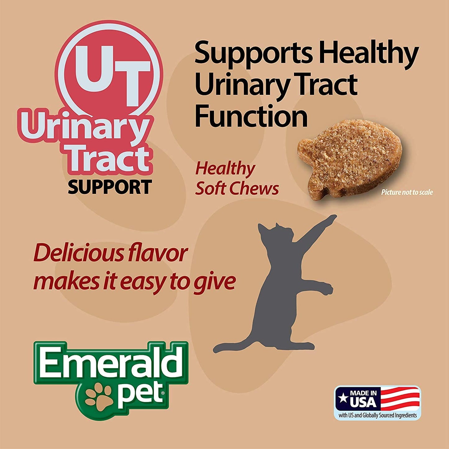 Emerald Pet 3 Pack of Urinary Tract Support Feline Health Chews, 2.5 Ounces E...
