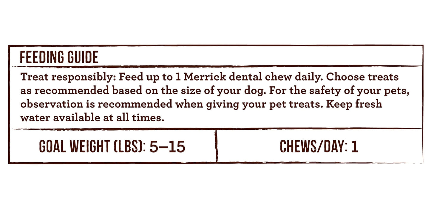 Merrick Fresh Kisses Double-Brush Dental Dog Treats, Infused with Coconut & B...