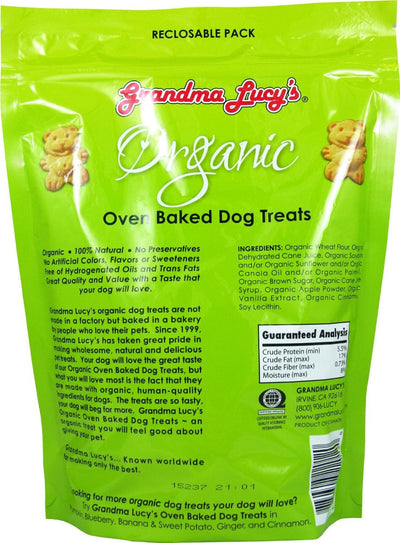 GRANDMA LUCY'S Organic Baked Treat for Dogs, Mixed 3 Packs x 14 Oz - Apple, P...