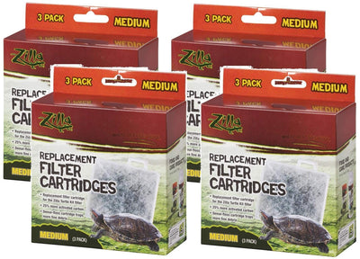 Zilla (4 Pack) Basking Platform Replacement Filter Cartridges for Aquarium (3...