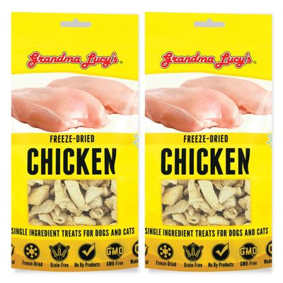 Grandma Lucy's (2 Pack) Freeze Dried Just Chicken Treat for Pets, Great for D...