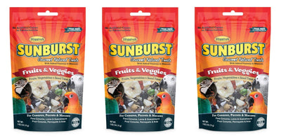 Higgins 3 Pack of Sunburst Gourmet Natural Bird Treats, 5 Ounces Each, Fruits...