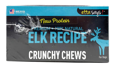 ETTA SAYS! Premium Crunchy Dog Treats Pack of 36 – 4.5" Elk Dog Treats - Made...