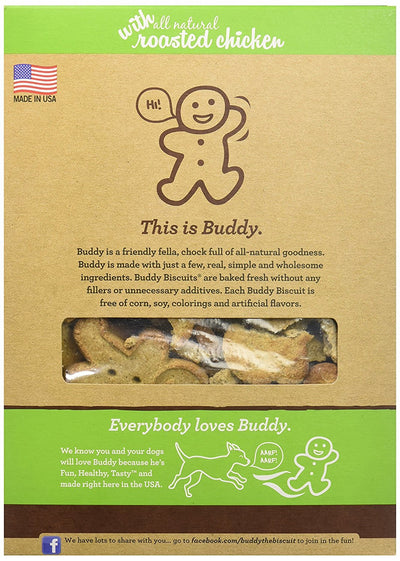 BUDDY BISCUITS Grain Free Oven Baked Buddy Biscuits Dog Treats, Rotisserie Ch...