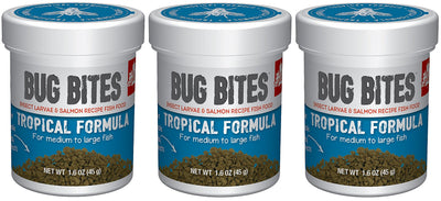 (3 Pack) Fluval Bug Bites Tropical Formula for Medium to Large Fish