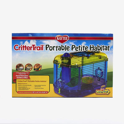 Kaytee CritterTrail Portable Petite Habitat for Pet Dwarf Hamsters, Gerbils o...