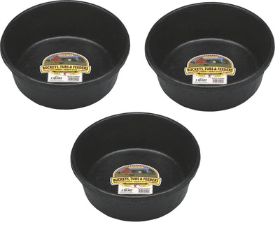 Miller (3 Pack) Manufacturing HP-2 4-Quart Rubber Feed Pans