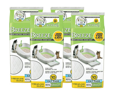 Purina Tidy Cats Breeze Cat Pad Refills, Clean & Easy Disposable Cat Pads for...
