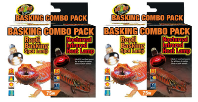 Zoo Med 2 Pack of Day/Night Light Basking Combo Pack, Each Pack Contains 1 Da...
