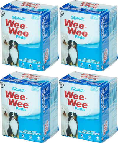 Four Paws Wee-Wee Pads, Gigantic, 18 per Pack (4 Packs)