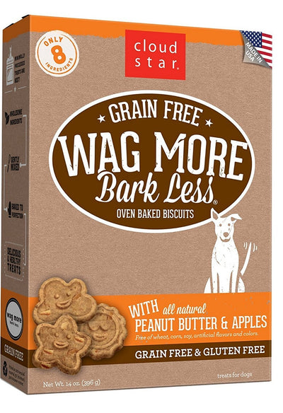 Cloud Star Wag More Bark Less Grain Free 14 Ounce Oven Baked Biscuits, 3 Pack...