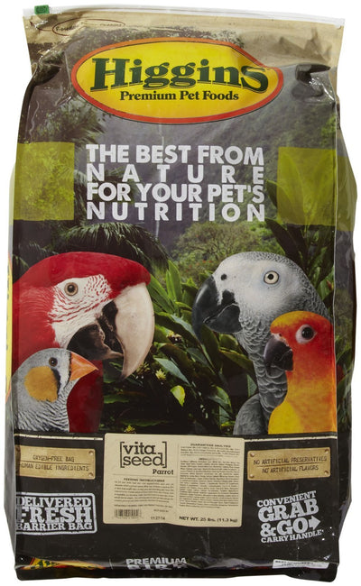 Higgins 466145 Vita Seed Parrot Food For Birds, 25-Pound
