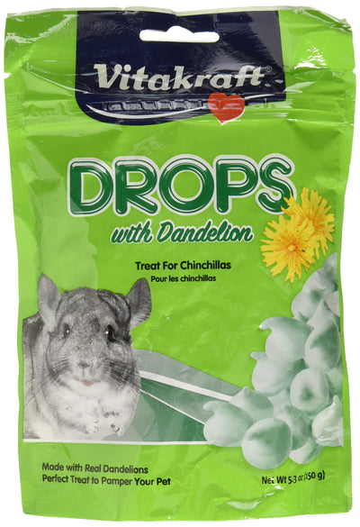 (2 Pack) Vitakraft Dandelion Drops for Chinchillas (5.3 Ounces Per Pack)