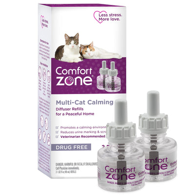 2 Refills, Comfort Zone Multi-Cat Pheromone Diffuser Refills (60 Days) For A ...