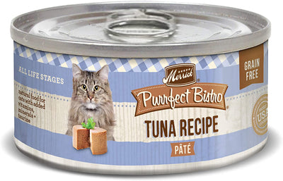 Merrick Purrfect Bistro Canned Wet Cat Food, Tuna Recipe Pâté, Grain Free Nat...