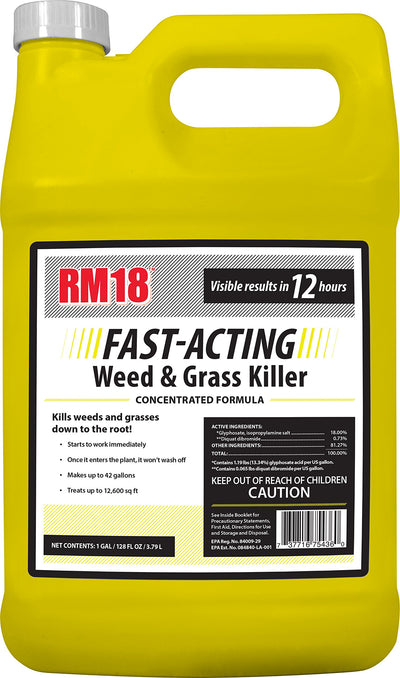 RM18 Fast-Acting Weed & Grass Killer Herbicide, Spray, 1-gallon