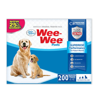 Four Paws Wee-Wee Superior Performance Pee Pads for Dogs - Dog & Puppy Pads f...