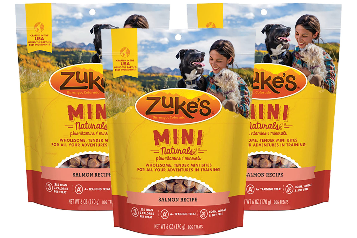 Zuke's Mini Naturals Dog Training Treats, Salmon Recipe, Soft Mini Dog Treats...