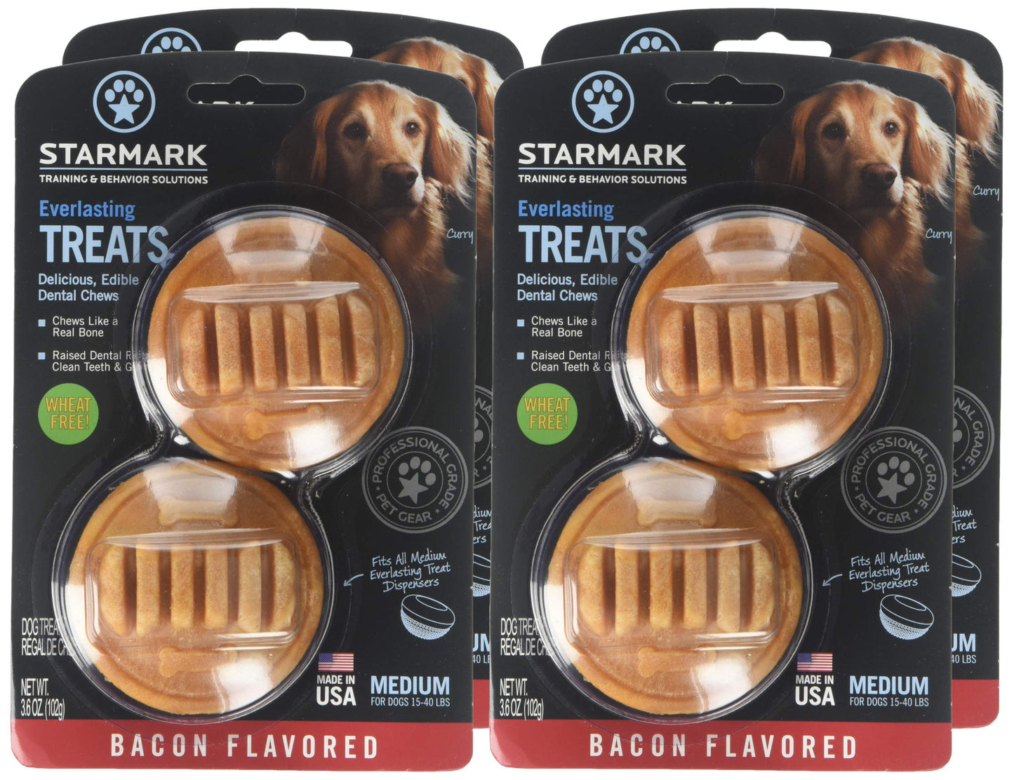 Starmark Everlasting Dental Chew, Bacon Flavored, Medium, 8 Count