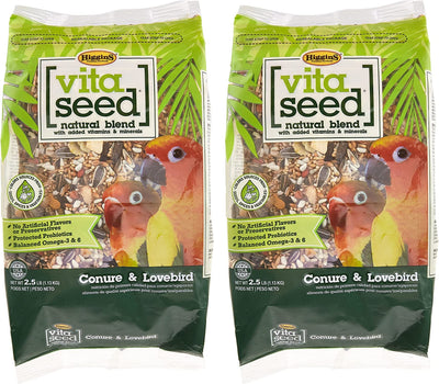 Higgins 2 Pack of Vita Seed Natural Blend Conure and Lovebird Food, 5 Pounds ...