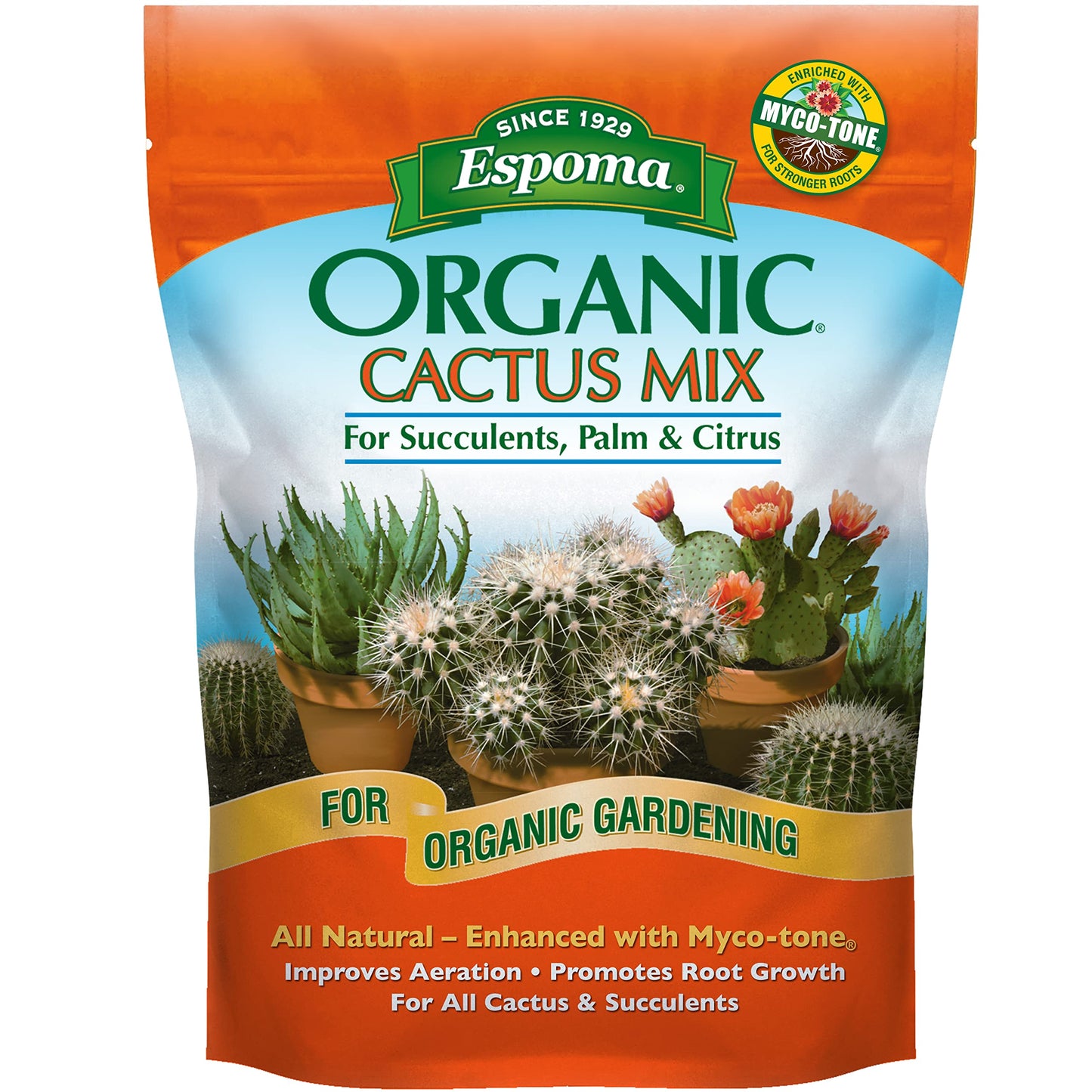 Espoma Organic Cactus Potting Soil Mix, Natural & Organic Soil for Cactus, Su...