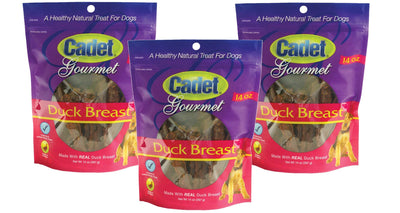 Cadet Duck Breast Dog Treats, 3 14-Ounce Bags
