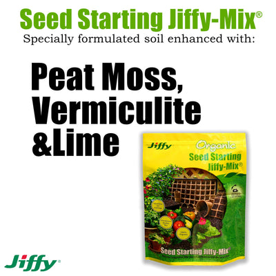 Jiffy Natural & Organic Seed Starting Soil Mix, 10 QT