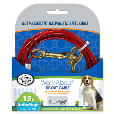 Four Paws Medium Weight Dog Tie Out Cable