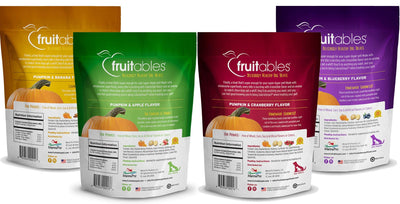 Fruitables Baked Dog Treats Variety 8 Pack - 2 Pumpkin & Apple - 2 Pumpkin & ...
