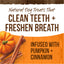 Merrick Fresh Kisses Dog Dental Treats, Infused with Real Pumpkin and Cinnamo...