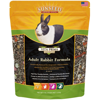 Sunseed 49080 Vita Prima Sunscription Adult Rabbit Food - High Fiber Timothy ...