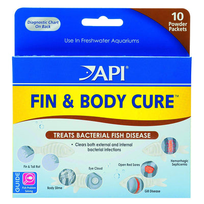 API 2 Pack of Fin and Body Cure Freshwater Fish Powder Medication, 10-Count P...