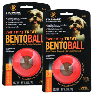 StarMark 2 Pack of Everlasting Treat Bento Balls, Small, Puzzle Toys for Dogs...