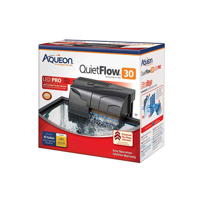 Aqueon QuietFlow LED PRO Aquarium Power Filter 30