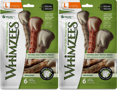 Whimzees Large Brushzees, 12 Count, Natural Grain Free Dental Dog Treats2