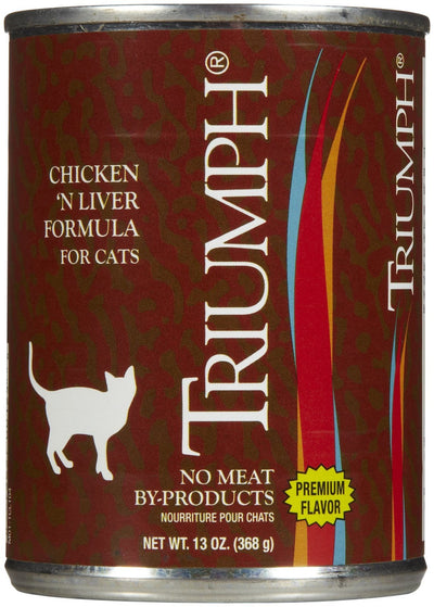 Triumph Chicken And Liver Canned Cat Food, Case Of 12, 13.2 Oz.