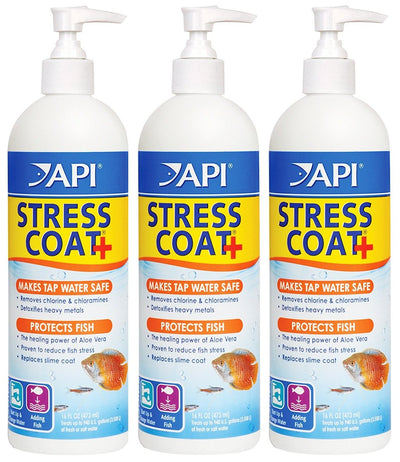 API 3 Pack of Stress Coat Fish and Tap Water Conditioner, 16-Ounce Per Bottle...