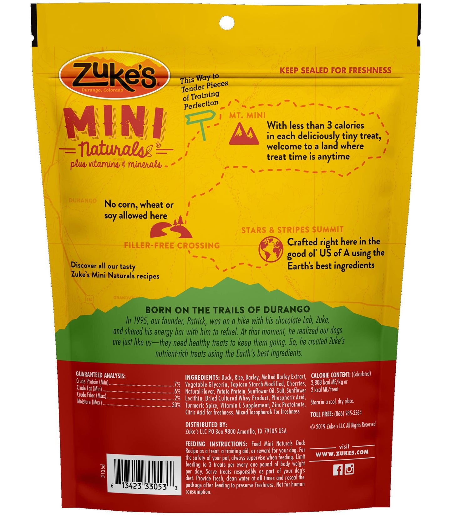 Zuke's Mini Naturals Training Dog Treats Duck Recipe, 6 OZ