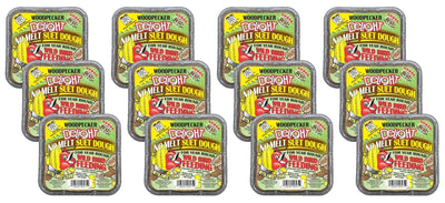 C&S Products 12 Pack of Woodpecker Delight No Melt Suet Dough, 11.75 Ounces e...